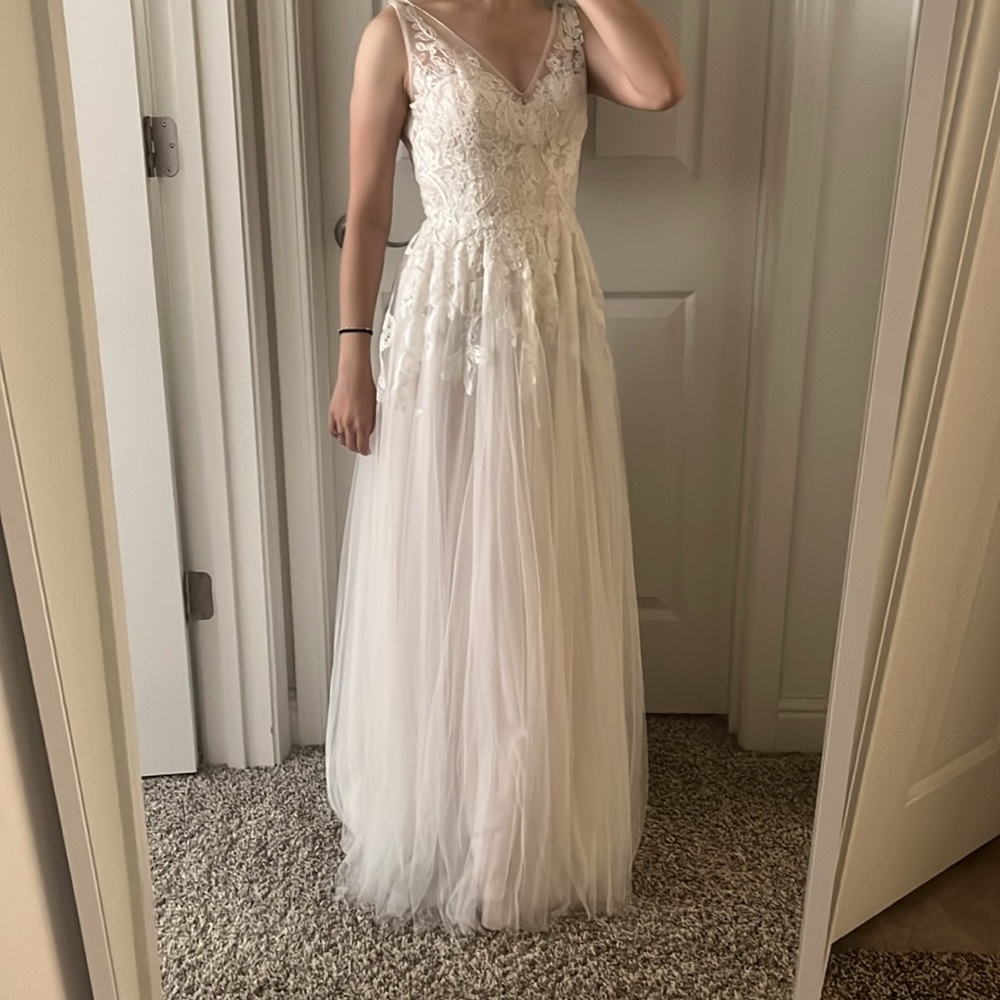 Bhldn Willow Ivory Lace Wedding Gown